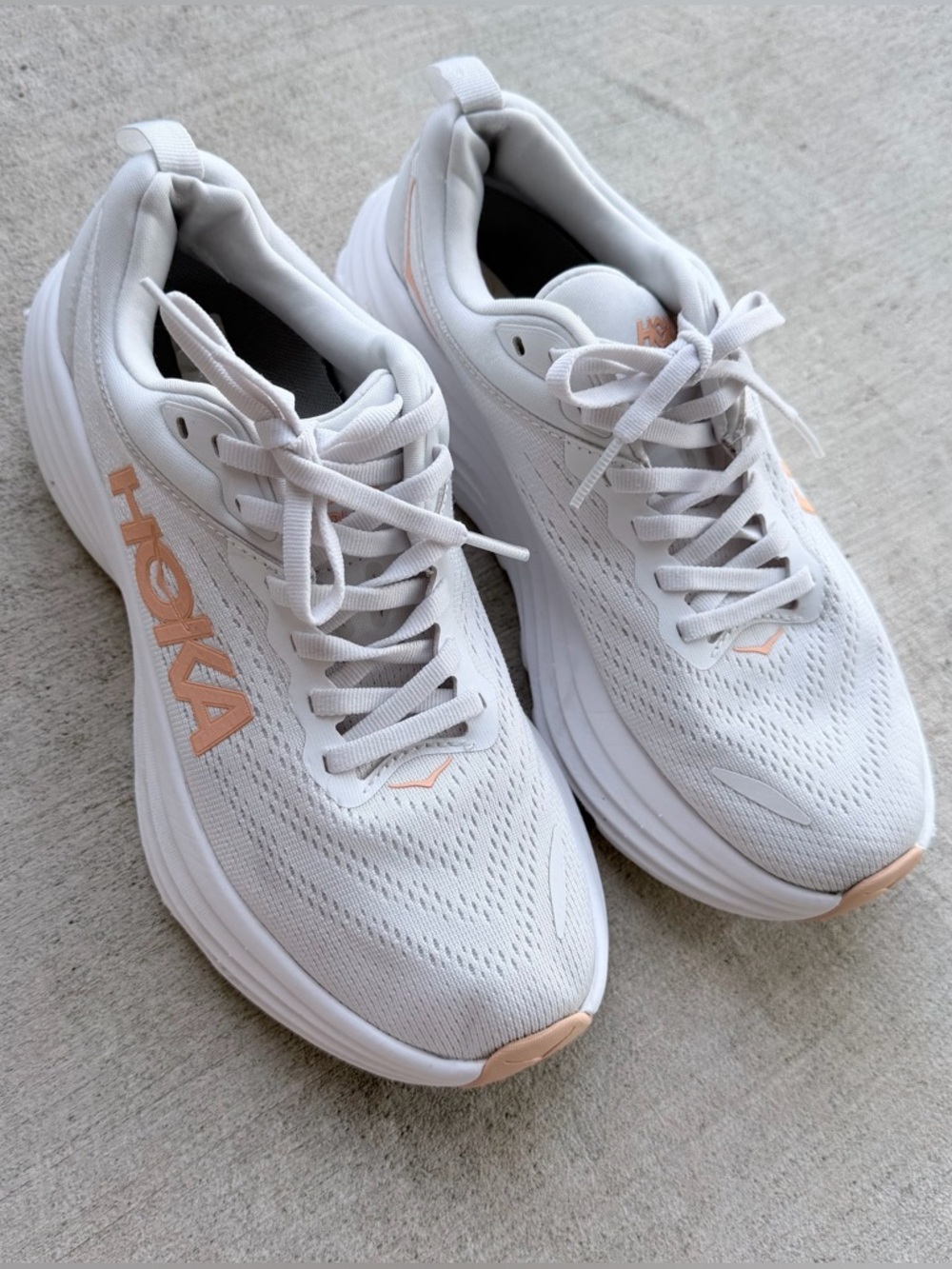 Hoka Bondi 8 Cushioned Comfort Grey Shoes Size 6.5